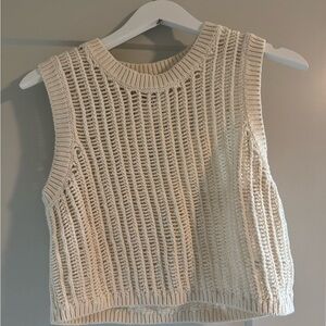 Aerie Cream Knit Top